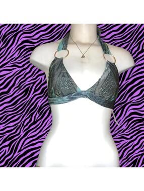 Bellissima Women's Gold and Teal Green Bikini